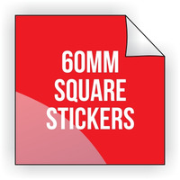 Square Vinyl Sticker 60mm x 60mm