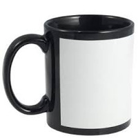 Black Mug with White Panel